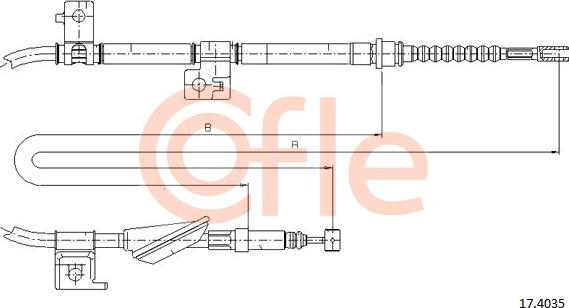 Cofle 92174035 - Тросик, cтояночный тормоз unicars.by