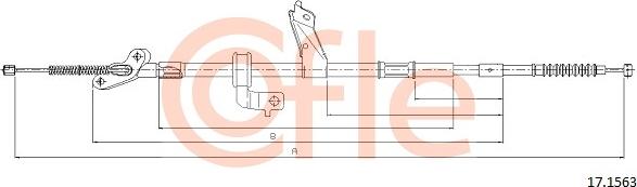 Cofle 17.1563 - Тросик, cтояночный тормоз unicars.by