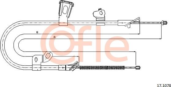 Cofle 92.17.1078 - Тросик, cтояночный тормоз unicars.by