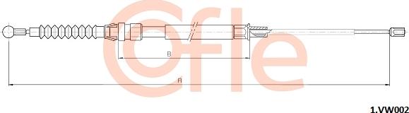 Cofle 92.1.VK002 - Тросик, cтояночный тормоз unicars.by