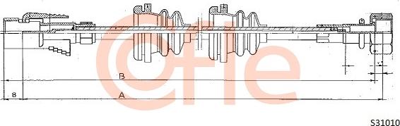 Cofle S31010 - Тросик спидометра unicars.by