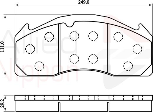 Comline ACV055HD - Тормозные колодки, дисковые, комплект unicars.by