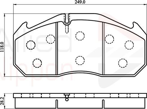 Meritor MDP5088 - Тормозные колодки, дисковые, комплект unicars.by