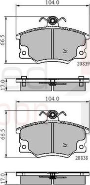 Comline ADB4137 - Тормозные колодки, дисковые, комплект unicars.by