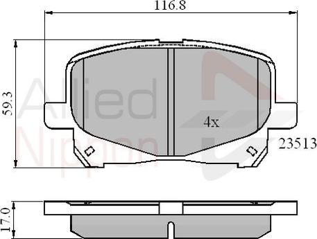 Comline ADB0904 - Тормозные колодки, дисковые, комплект unicars.by