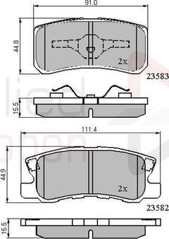 Comline ADB0905 - Тормозные колодки, дисковые, комплект unicars.by