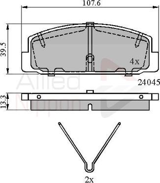 Comline ADB0986 - Тормозные колодки, дисковые, комплект unicars.by