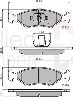 Comline ADB0444 - Тормозные колодки, дисковые, комплект unicars.by