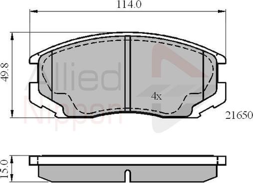 Comline ADB0415 - Тормозные колодки, дисковые, комплект unicars.by