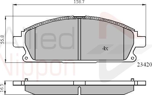 Comline ADB0591 - Тормозные колодки, дисковые, комплект unicars.by