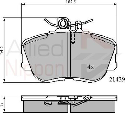 Comline ADB0503 - Тормозные колодки, дисковые, комплект unicars.by