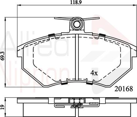 Meyle MBP0011 - Тормозные колодки, дисковые, комплект unicars.by