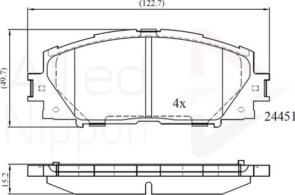 Comline ADB06014 - Тормозные колодки, дисковые, комплект unicars.by