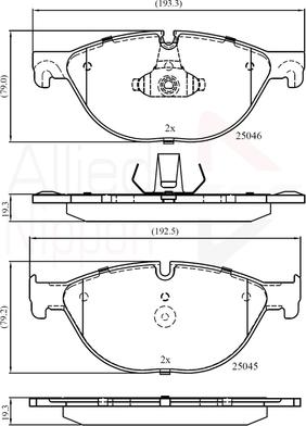 Comline ADB06017 - Тормозные колодки, дисковые, комплект unicars.by