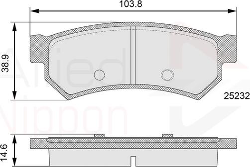 Comline ADB06100 - Тормозные колодки, дисковые, комплект unicars.by