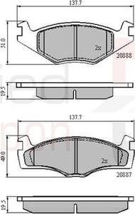 Comline ADB0149 - Тормозные колодки, дисковые, комплект unicars.by