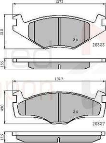 Comline ADB0148 - Тормозные колодки, дисковые, комплект unicars.by