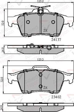 Comline ADB01599 - Тормозные колодки, дисковые, комплект unicars.by