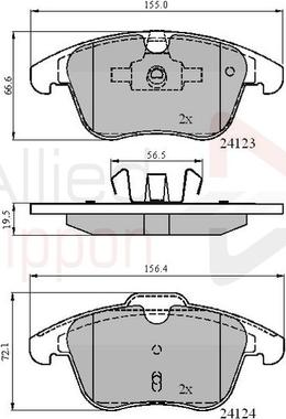 Comline ADB01591 - Тормозные колодки, дисковые, комплект unicars.by