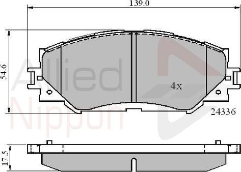 Comline ADB01515 - Тормозные колодки, дисковые, комплект unicars.by