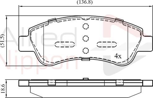 Comline ADB01525 - Тормозные колодки, дисковые, комплект unicars.by