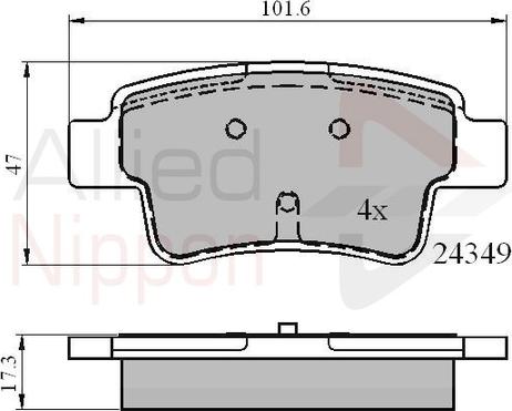 Comline ADB01528 - Тормозные колодки, дисковые, комплект unicars.by