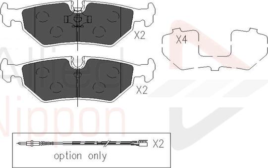 Comline ADB01527 - Тормозные колодки, дисковые, комплект unicars.by