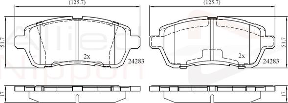 Comline ADB01618 - Тормозные колодки, дисковые, комплект unicars.by