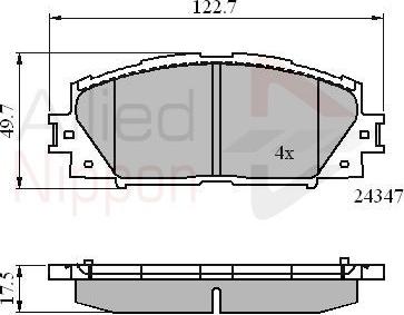 Comline ADB01612 - Тормозные колодки, дисковые, комплект unicars.by