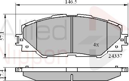 Comline ADB01625 - Тормозные колодки, дисковые, комплект unicars.by