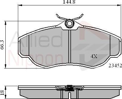 Comline ADB0162 - Тормозные колодки, дисковые, комплект unicars.by