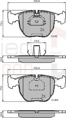 Comline ADB01096 - Тормозные колодки, дисковые, комплект unicars.by