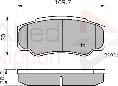 Comline ADB01042 - Тормозные колодки, дисковые, комплект unicars.by