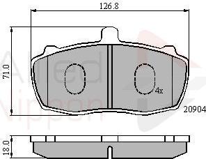 Comline ADB01066 - Тормозные колодки, дисковые, комплект unicars.by