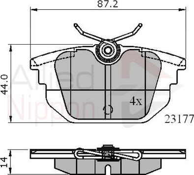 Comline ADB01012 - Тормозные колодки, дисковые, комплект unicars.by