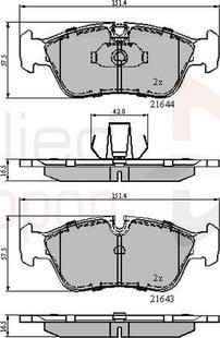 Comline ADB01023 - Тормозные колодки, дисковые, комплект unicars.by