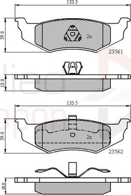 Comline ADB01100 - Тормозные колодки, дисковые, комплект unicars.by