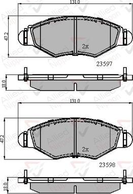 Comline ADB01131 - Тормозные колодки, дисковые, комплект unicars.by