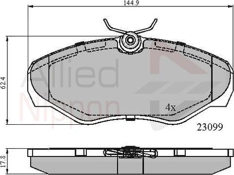 Comline ADB01127 - Тормозные колодки, дисковые, комплект unicars.by