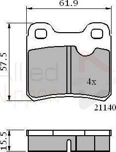 Comline ADB0117 - Тормозные колодки, дисковые, комплект unicars.by