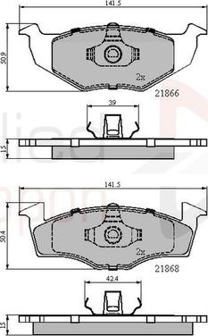 Comline ADB0180 - Тормозные колодки, дисковые, комплект unicars.by