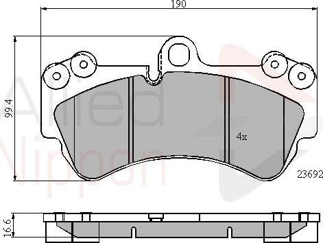 Comline ADB01314 - Тормозные колодки, дисковые, комплект unicars.by