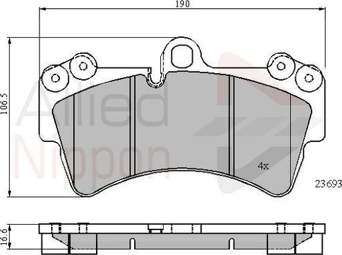 Comline ADB01315 - Тормозные колодки, дисковые, комплект unicars.by