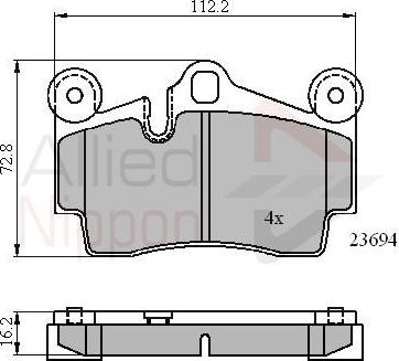 Comline ADB01316 - Тормозные колодки, дисковые, комплект unicars.by