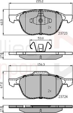 Comline ADB01323 - Тормозные колодки, дисковые, комплект unicars.by