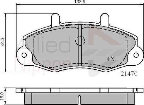 Comline ADB0132 - Тормозные колодки, дисковые, комплект unicars.by