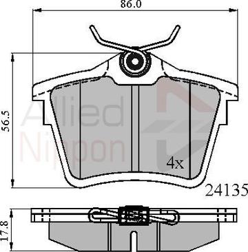 Comline ADB01252 - Тормозные колодки, дисковые, комплект unicars.by