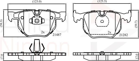 Comline ADB01205 - Тормозные колодки, дисковые, комплект unicars.by