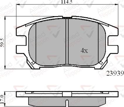 Comline ADB01212 - Тормозные колодки, дисковые, комплект unicars.by