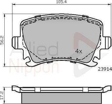 Comline ADB01284 - Тормозные колодки, дисковые, комплект unicars.by